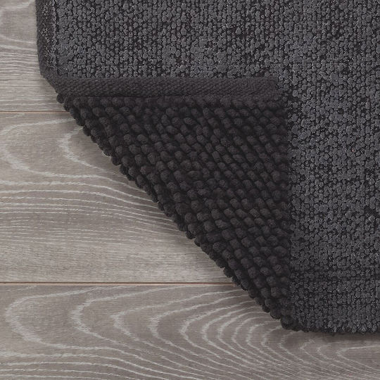 Sealskin Rutschfest Badematte Baumwolle Platz Delhi 800112 Dark Grey 60x60cm
