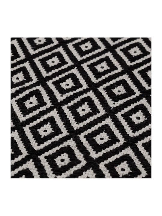 Sealskin Covoraș de Baie Bumbac Pătrat Trellis 800107 Negru 60x60buc