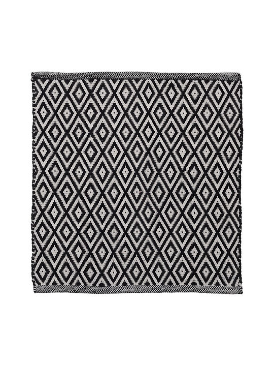 Sealskin Covoraș de Baie Bumbac Pătrat Trellis 800107 Negru 60x60buc