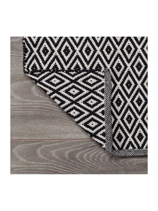 Sealskin Covoraș de Baie Bumbac Pătrat Trellis 800107 Negru 60x60buc
