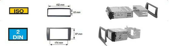 DIN Fascia Panels 2 Din for Mercedes-Benz Sprinter Volkswagen Crafter