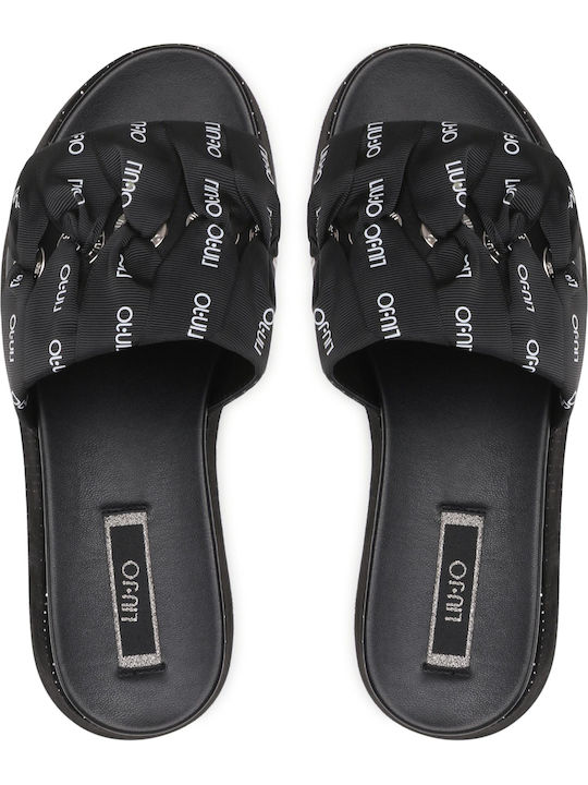 Frida Women's Leather Platform Wedge Sandals Black
