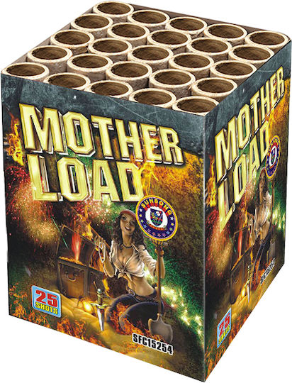 Kanellopoulos Fireworks Εναέριο Πυροτέχνημα Mother Load με 25 Βολές & Διάρκεια 35 Δευτερόλεπτα Πολύχρωμο