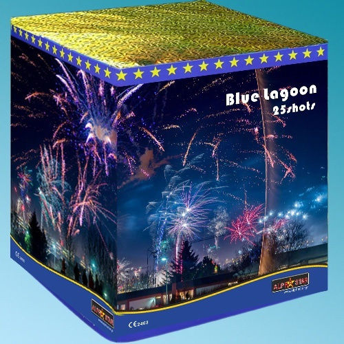 Alpha Star Aerial Firework Blue Lagoon With 25 Blue Shots
