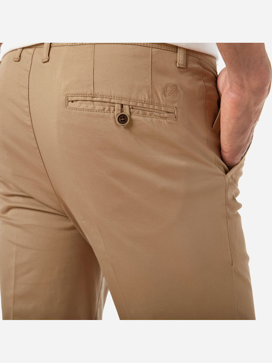 Trousers Chino Elastic in Regular Fit Camel