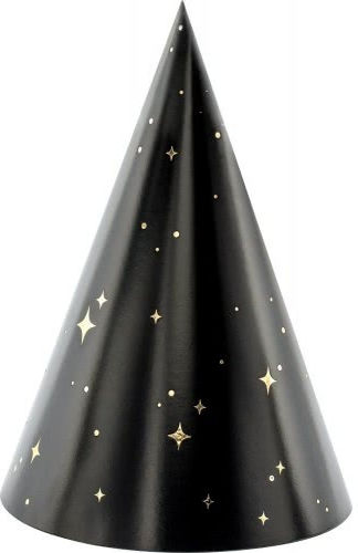 PartyDeco Happy New Year Black Gold