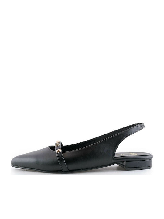 Γυναικείες Μπαλαρίνες Slingback σε Μαύρο Χρώμα