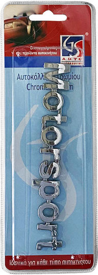 Carner Car Stickers ''Motorsport'' 14.8 x 2cm in Silver Color 1pcs