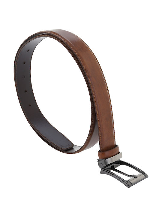 Men's Leather Belt Tabac Brown