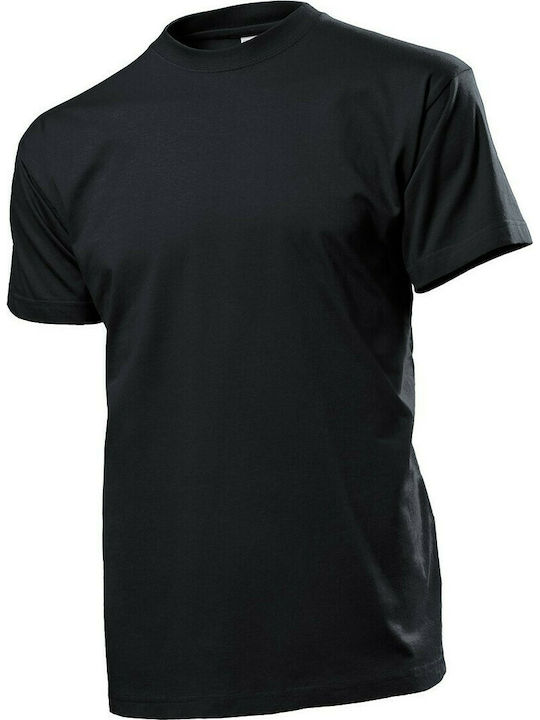 Stedman Comfort-T 185 Ανδρικό Διαφημιστικό T-shirt Κοντομάνικο Black Opal