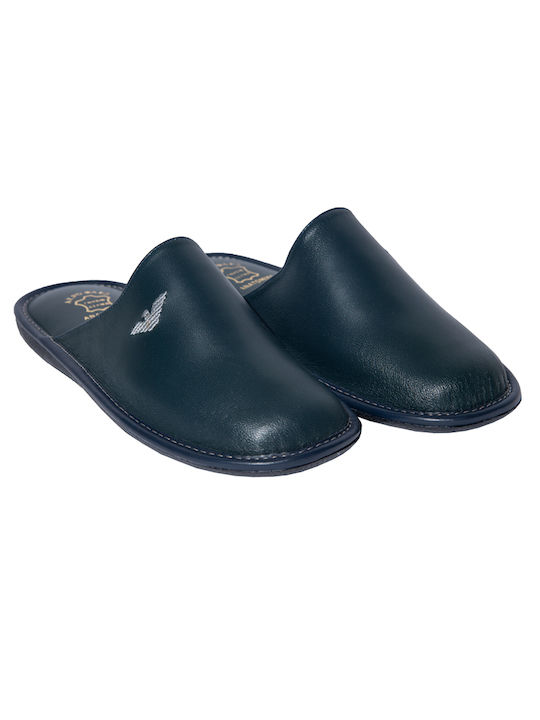 Pantofi Zak Shoes-Clapi de piele pentru bărbați-S01545-BLUE