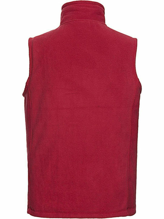 Russell Europe Men's Sleeveless Promotional Cardigan Red