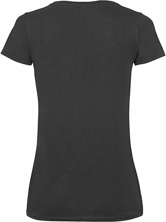 Fruit of the Loom Valueweight V Τ Women's Short Sleeve Promotional T-Shirt Black