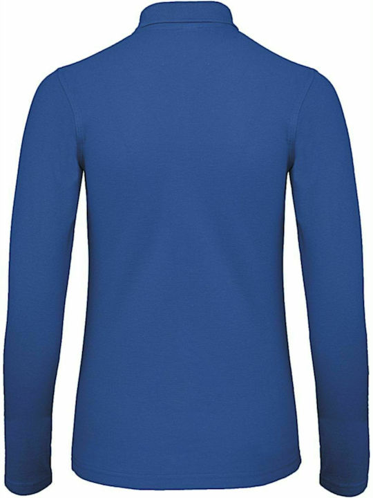 B&C ID.001 Women's Long Sleeve Promotional Blouse Blue