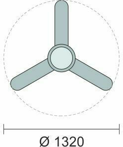 Spot Light Ανεμιστήρας Οροφής 132cm με Φως Καφέ