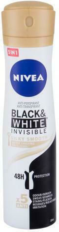 Nivea Black & White Invisible Silky Smooth Quick Dry Anti-Transpirant Deodorant Anti-Transpirant & Anti-Marks Deodorant 48h Spray 150ml
