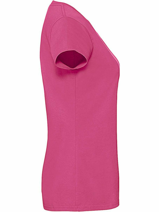 Fruit of the Loom Ladies Ringspun Premium T Women's Short Sleeve Promotional T-Shirt Fuchsia