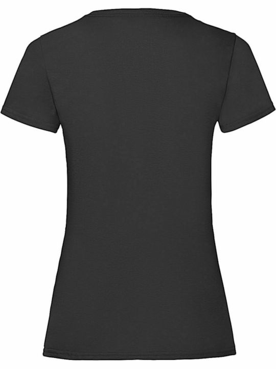 Fruit of the Loom Valueweight T Femeiesc Tricou Promotional Mânecă Scurtă în Negru Culore