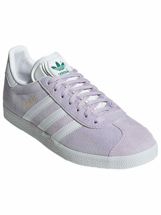 Adidas Gazelle Γυναικεία Sneakers Purple Tint / Cloud White / Glory Green