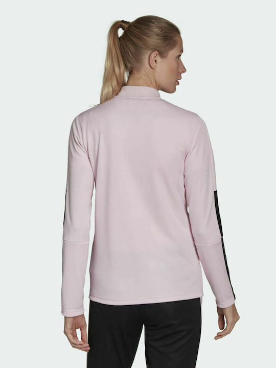 Adidas Γυναικεία Ζακέτα με Φερμουάρ σε Ροζ Χρώμα