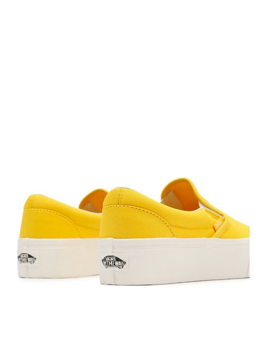 Classic Γυναικεία Slip-On Πάνινα Κίτρινα