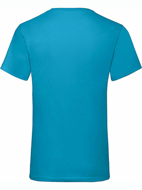 Fruit of the Loom Valueweight V Τ Werbe-T-Shirt Azur Blue