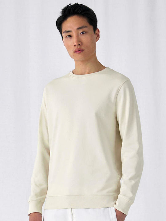 B&C Men's Long Sleeve Promotional Sweatshirt Beige