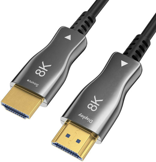 Claroc HDMI 2.1 Ултра Висока Скорост 48Gbps 4K 120Hz HDR VRR HDMI Кабел HDMI Мъжки - HDMI Мъжки 10м Черен