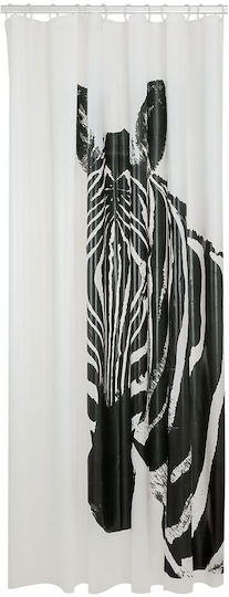 Sealskin Zebra Κουρτίνα Μπάνιου 180x200 cm Μαύρη