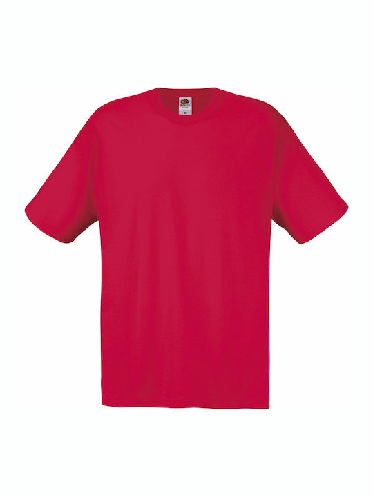 Fruit of the Loom Original T Men's Short Sleeve Promotional T-Shirt Red