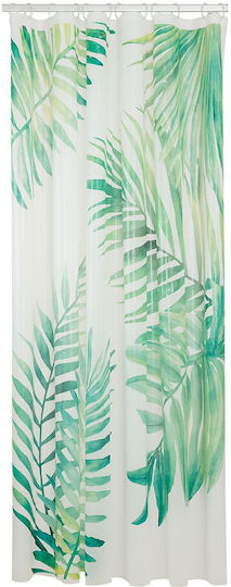 Sealskin Leaves Κουρτίνα Μπάνιου 180x200 cm Πράσινη