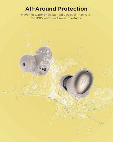 1More ESS6001T In-ear Bluetooth Handsfree Ακουστικά με Αντοχή στον Ιδρώτα και Θήκη Φόρτισης Χρυσά