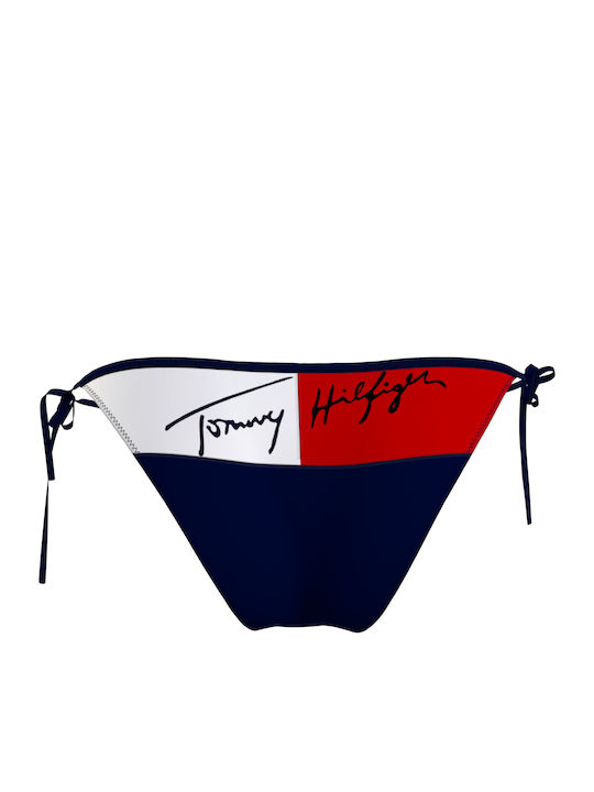 Tommy Hilfiger Bikini Slip με Κορδονάκια Navy Μπλε