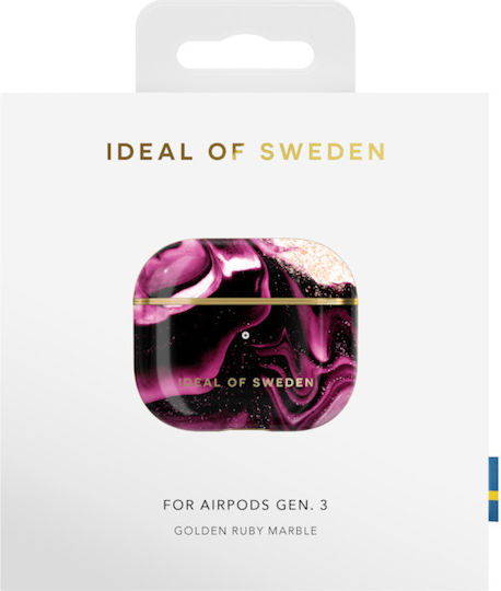 iDeal Of Sweden Bedruckte Kunststoffhülle Golden Ruby Marble für Apple AirPods 3