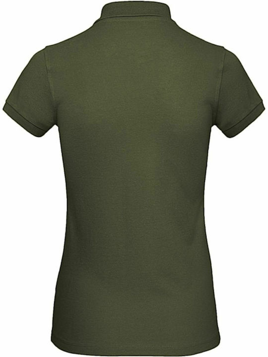 B&C Inspire Women's Short Sleeve Promotional Blouse Urban Khaki