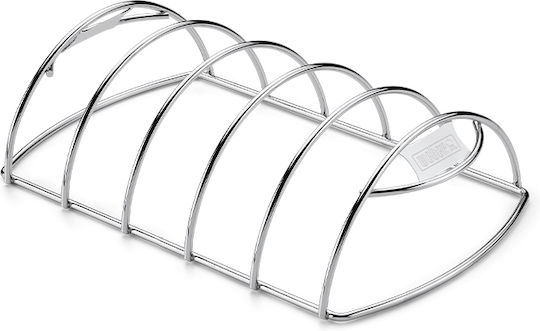 Weber Rib Rack Inox Grillrost mit Beinen 33.5cmx20.3cmcm für Rippchen