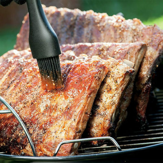Weber Rib Rack Inox Grillrost mit Beinen 33.5cmx20.3cmcm für Rippchen