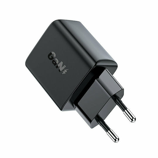 Acefast Φορτιστής Χωρίς Καλώδιο GaN με Θύρα USB-C 30W Power Delivery Μαύρος (A21)