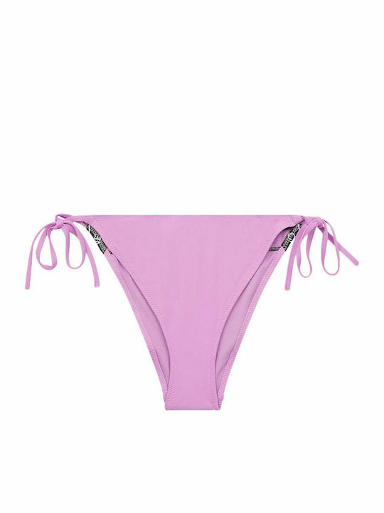 Bikini Slip με Κορδονάκια Λιλά