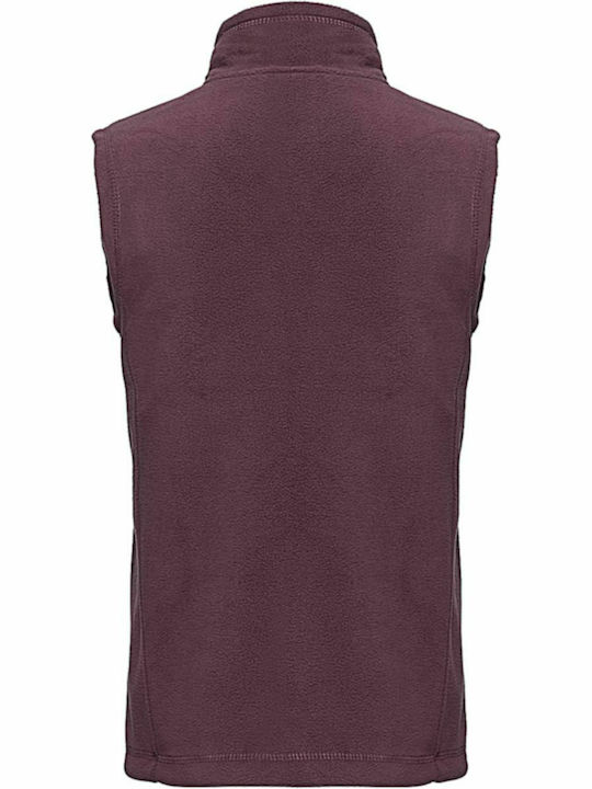 Russell Europe Women's Sleeveless Promotional Cardigan Burgundy