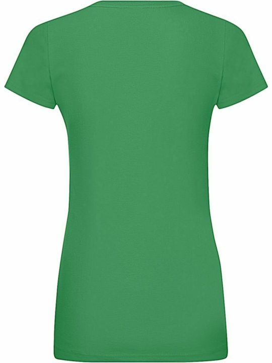 Fruit of the Loom Sofspun T Women's Short Sleeve Promotional T-Shirt Kelly green