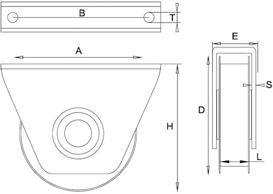 F.F. Group Metallic Roller with Stand and Bearing D100xH106mm 39381