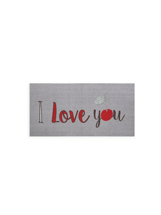 Nef-Nef Homeware Cherry Love Kitchen Mat Runner Grey / Green 70x140εκ.