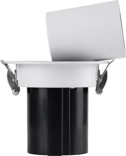 GloboStar Virgo-S Μονό LED Φυσικό Λευκό Σποτ σε Λευκό Χρώμα