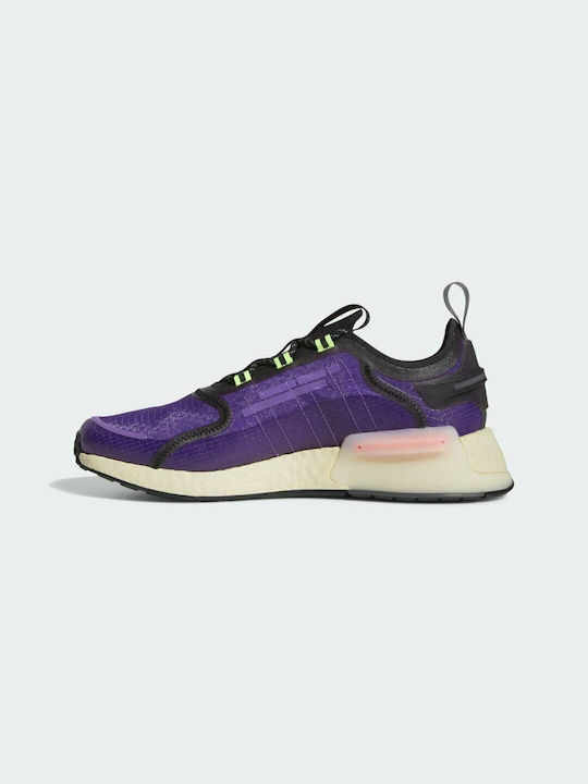 Nmd_V3 Мъжки Сникърси Активно Лилаво / Основно Черно / Сигнално Зелено