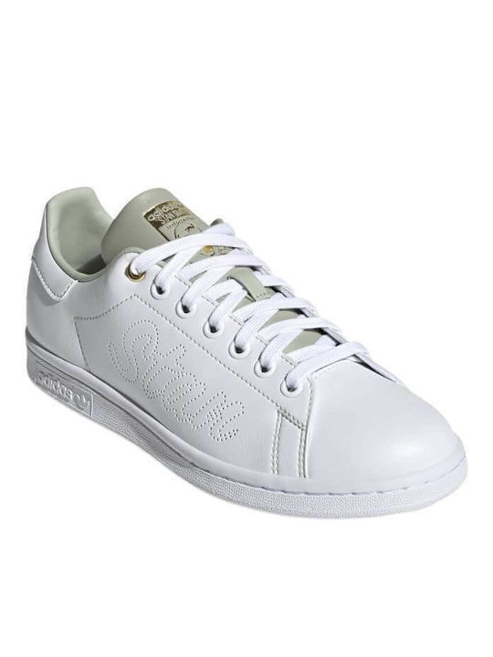 Stan Smith Γυναικεία Sneakers Cloud White / Hello Green / Gold Metallic