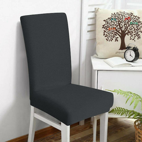 Lino Home Elegance Ελαστικό Κάλυμμα Καρέκλας Anthracite 48x48cm