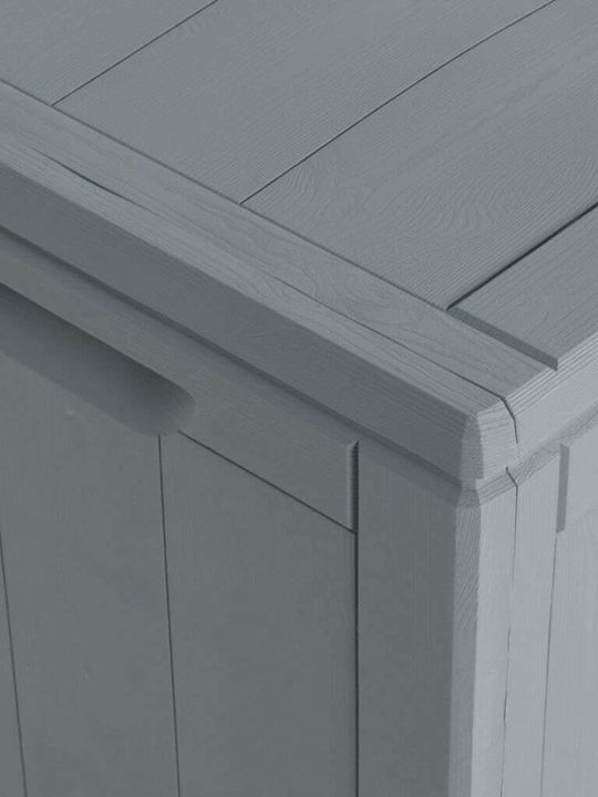 vidaXL Outdoor Storage Box 90lt Gray L43xW44xH51cm