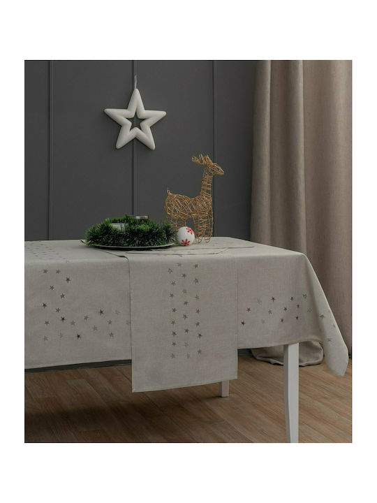Palamaiki Weihnachtlich Tischtuch Stoff Gray L140xB140cm.