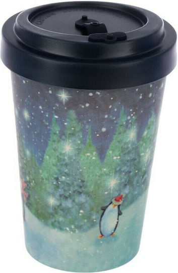 Puckator Christmas Mug Wooden Blue Disposable